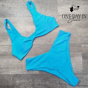 Aleumdr High Cut Bikini Swimsuit Size L